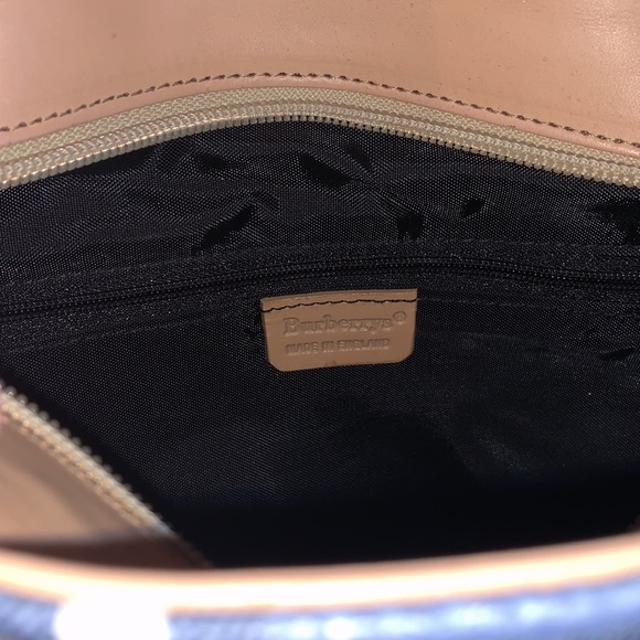Blue plaid Burberry Tote with trademark horse logo. - Picture 9 of 13